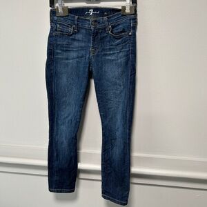 7 FOR ALL MANKIND  medium blue jeans “the skinny” women’s size 26